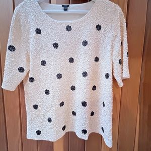 J CREW sequin, polka dot top.